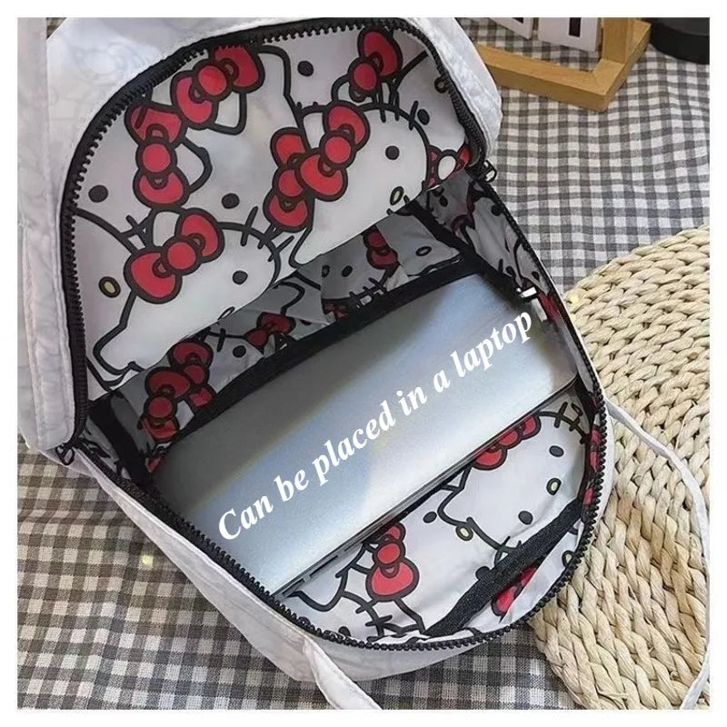 Hello Kitty Cartoon Rucksack Sanrio Neue Animation niedliche Schüler Schultasche Outdoor-Reise Lagerung große Kapazität Rucksack Geschenk