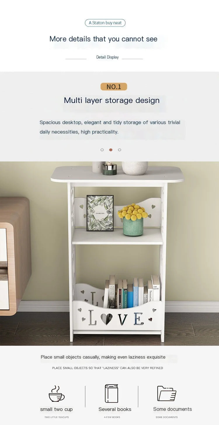 Bedside table bedroom nightstand modern households bedroom storage bedside rack