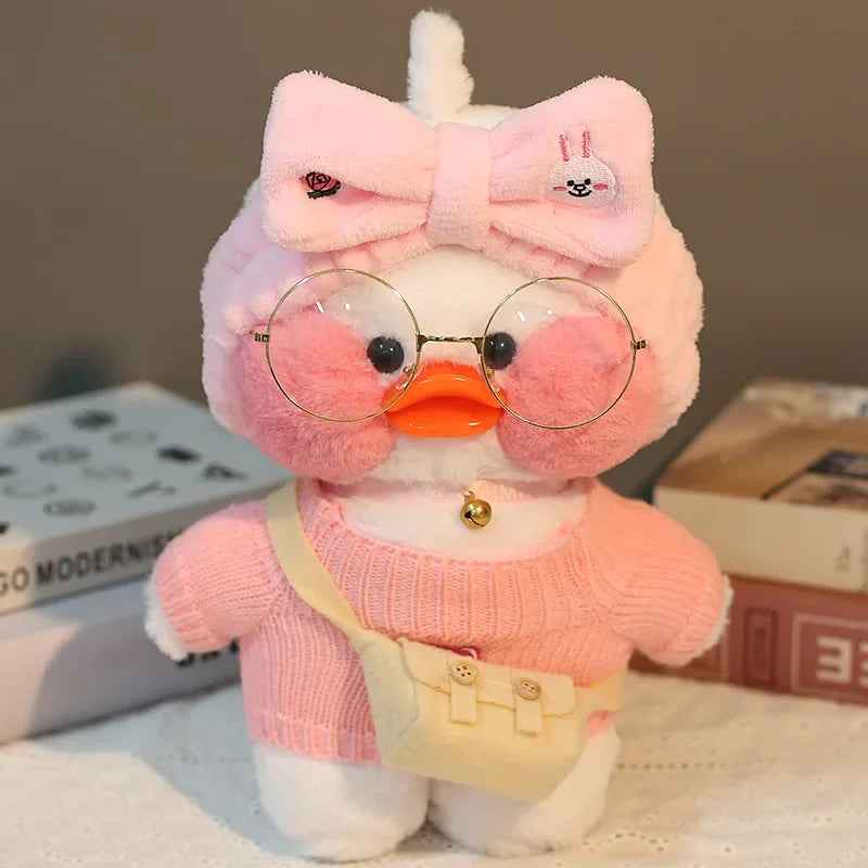 30cm Pato Plush Lalafanfan Fan Duck Cute Gefüllte Spielzeuge Gelbe Ente Hug Flifan Ente Kawaii Plushes Tier Plüschtiere Kissen Weichspielzeug