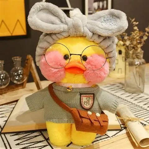 30cm Pato Plush Lalafanfan Fan Duck Cute Gefüllte Spielzeuge Gelbe Ente Hug Flifan Ente Kawaii Plushes Tier Plüschtiere Kissen Weichspielzeug