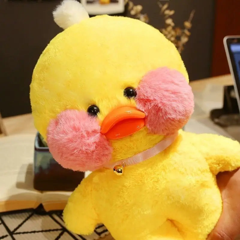 30cm Pato Plush Lalafanfan Fan Duck Cute Gefüllte Spielzeuge Gelbe Ente Hug Flifan Ente Kawaii Plushes Tier Plüschtiere Kissen Weichspielzeug