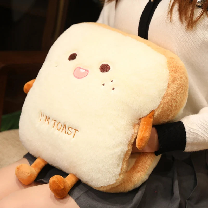 Plüsch Brot Kissen süße Simulation Food Toast Soft Doll Warme Hand Kissen Kissen Kissen Home Dekoration Kinder Spielzeug Geburtstagsgeschenk