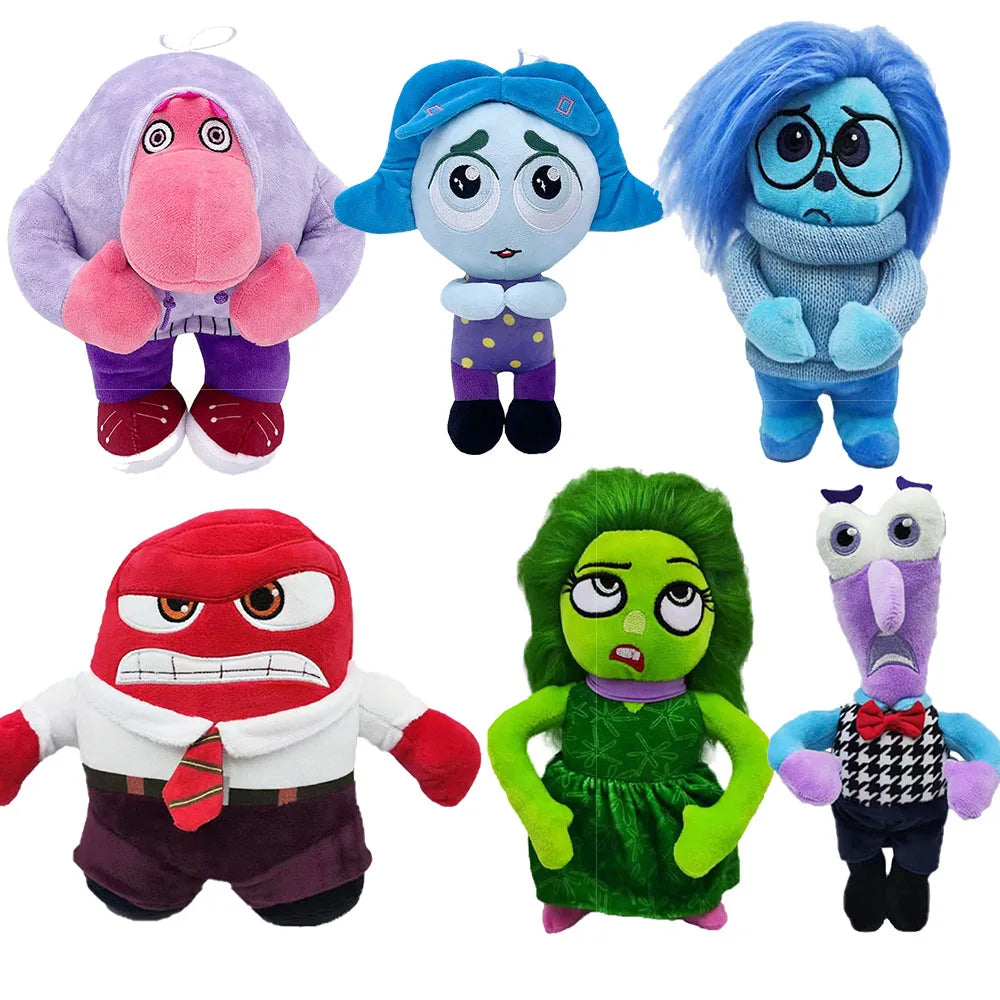 Neu Inside Out 2 Alles steht Kopf Plüsch Angst Puppe süße Freude Angst Wut Ekel Traurigkeit Riley Plüschige Spielzeug Sammlung Modell Spielzeug Geburtstagsgeschenk