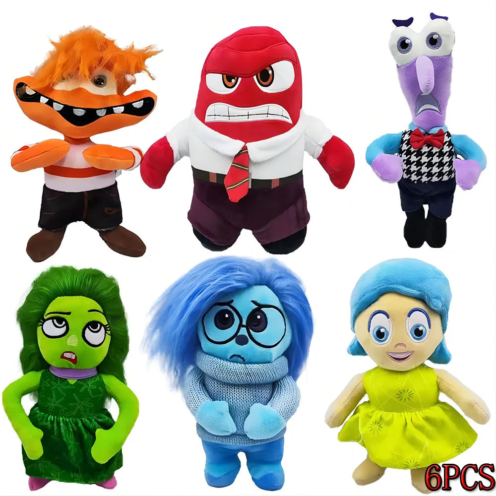 Neu Inside Out 2 Alles steht Kopf Plüsch Angst Puppe süße Freude Angst Wut Ekel Traurigkeit Riley Plüschige Spielzeug Sammlung Modell Spielzeug Geburtstagsgeschenk
