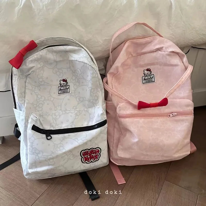 Hello Kitty Cartoon Rucksack Sanrio Neue Animation niedliche Schüler Schultasche Outdoor-Reise Lagerung große Kapazität Rucksack Geschenk