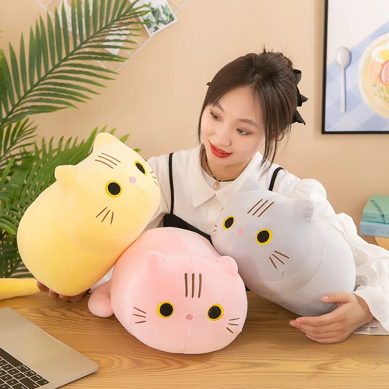 Plüsch Katze Spielzeug Soft Cute Brown Gefüllte Tier Katze Kissen Kinder Studenten Spielzeug Geschenk Kinder Home Textil