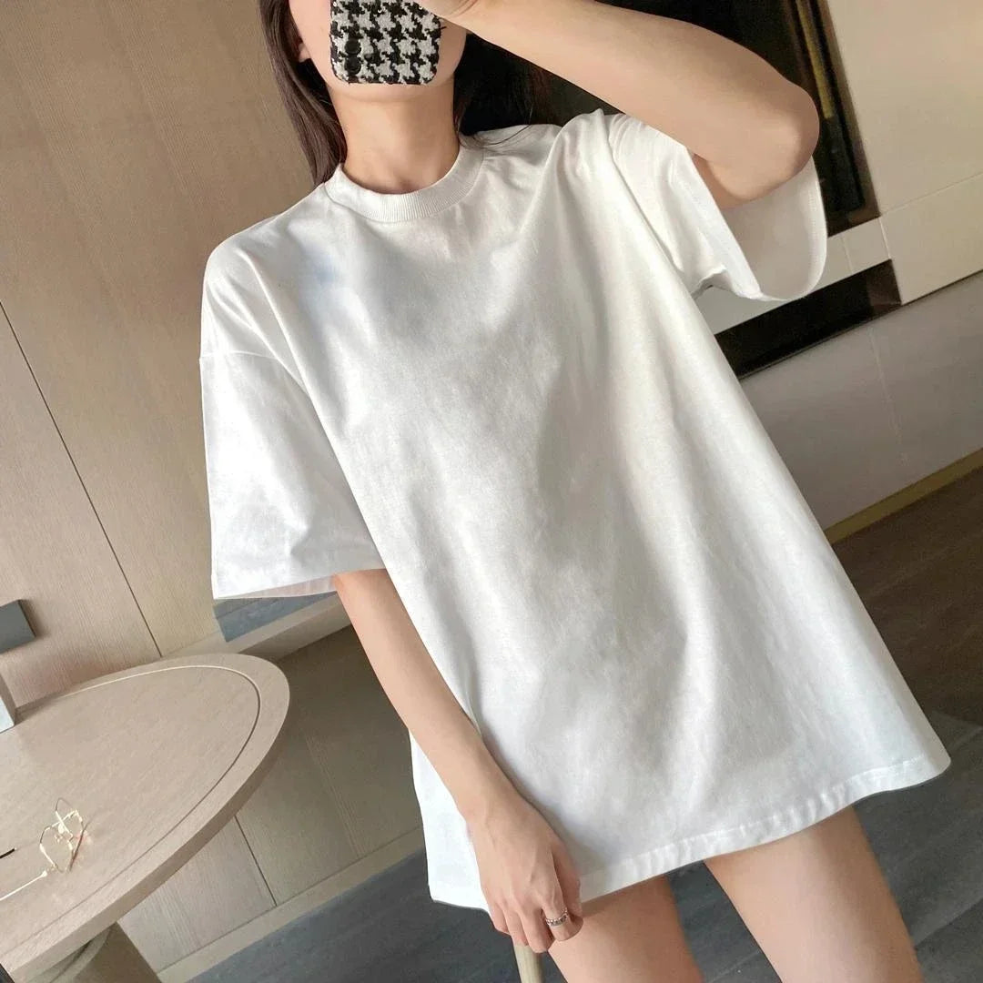 Hello Kitty Kanye Be Fearless Graphic T-Shirt Herren und Damen Mode Hip Hop Streetwear Loose Unisex Familienkleidung T-Shirt