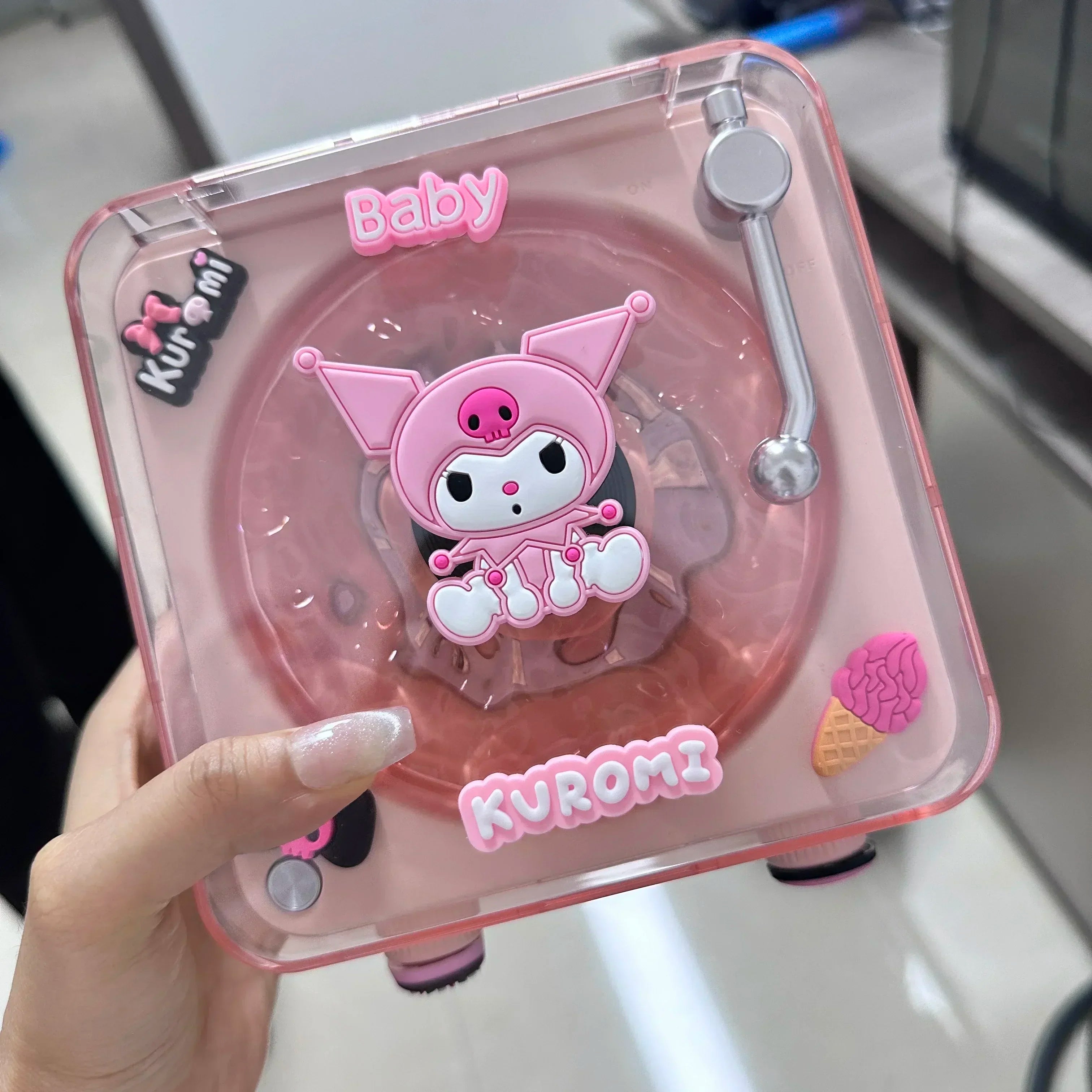 Hello Kitty DIY Retro White Noise Bluetooth Lautsprecher Kawaii Tragbare Retro Schlafhilfe Bluetooth Lautsprecher mit RGB Light Girl Geschenk