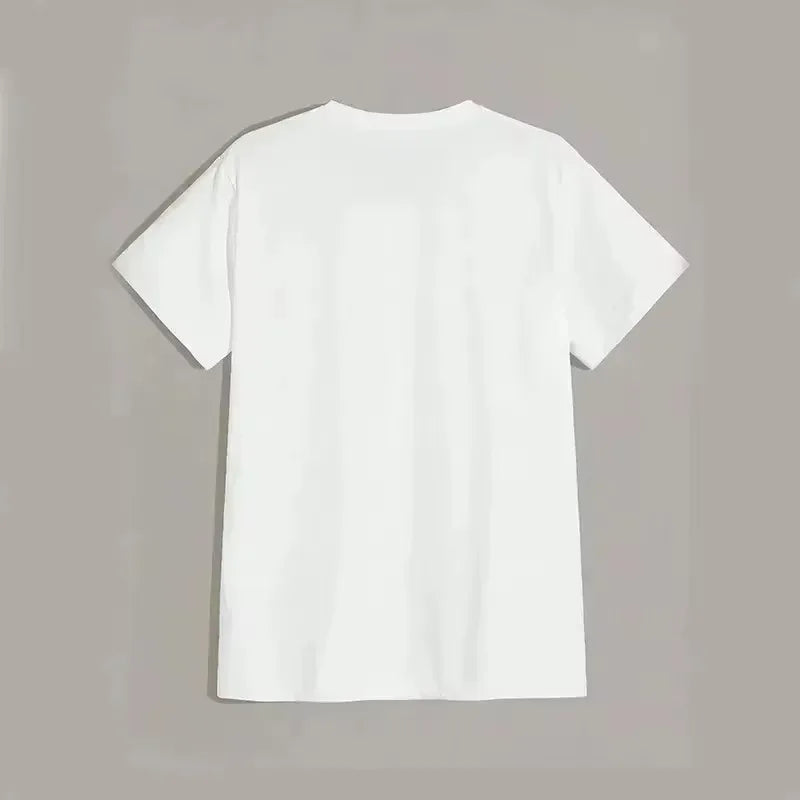 Hello Kitty Kanye Be Fearless Graphic T-Shirt Herren und Damen Mode Hip Hop Streetwear Loose Unisex Familienkleidung T-Shirt