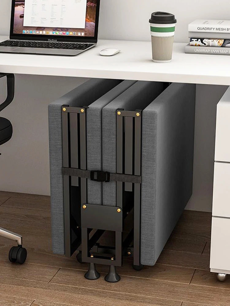 Four-folding bed office snap tool factory directly operated office snap bed with wheel marching bed