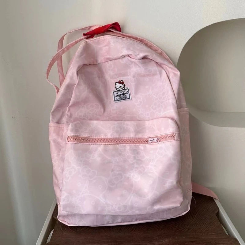 Hello Kitty Cartoon Rucksack Sanrio Neue Animation niedliche Schüler Schultasche Outdoor-Reise Lagerung große Kapazität Rucksack Geschenk