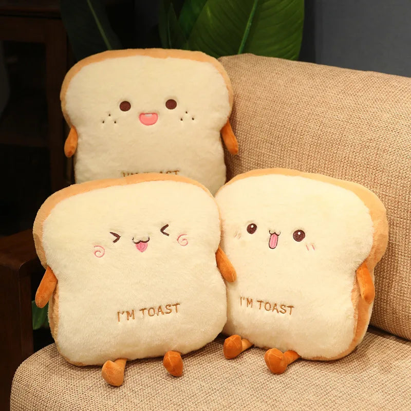 Plüsch Brot Kissen süße Simulation Food Toast Soft Doll Warme Hand Kissen Kissen Kissen Home Dekoration Kinder Spielzeug Geburtstagsgeschenk