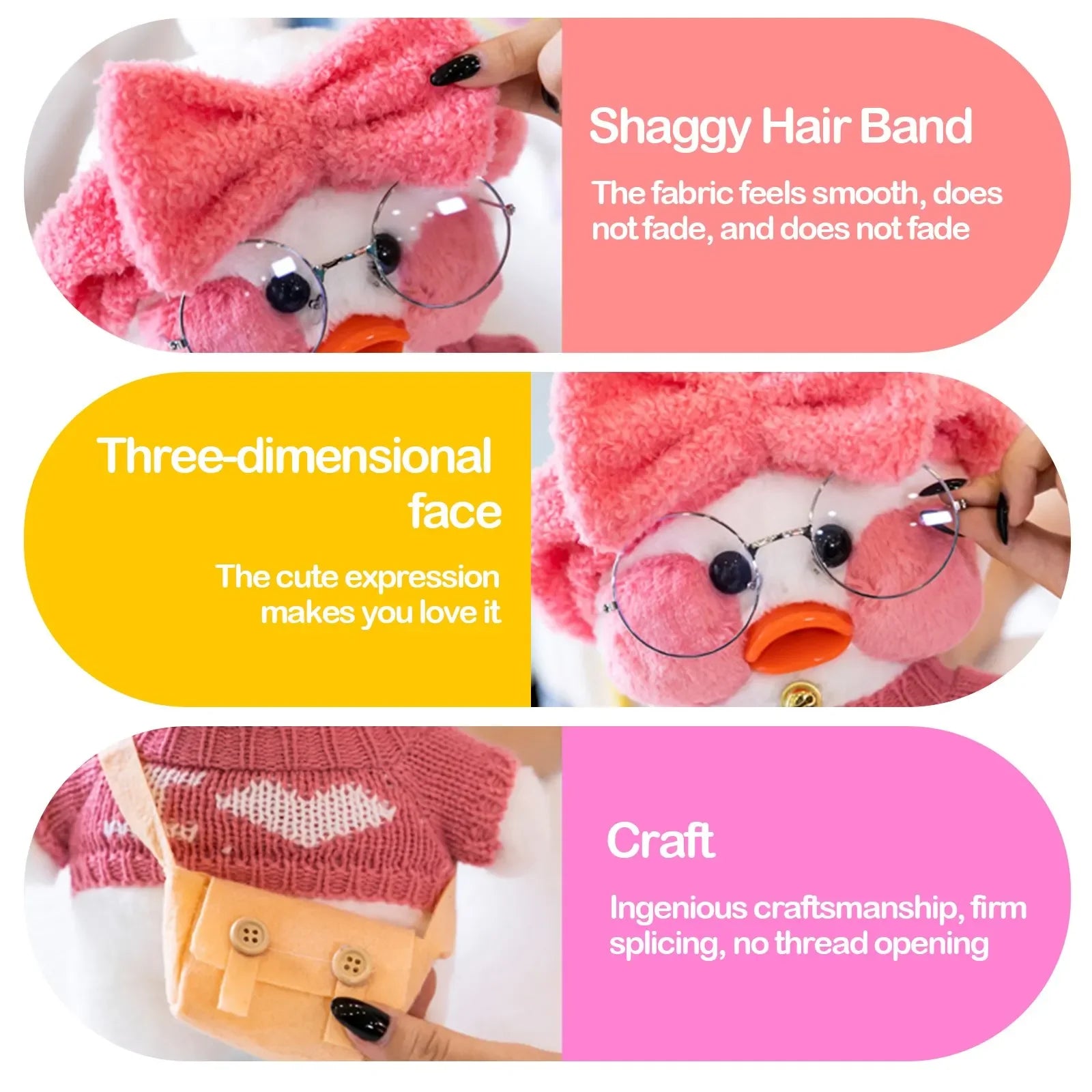 30cm Pato Plush Lalafanfan Fan Duck Cute Gefüllte Spielzeuge Gelbe Ente Hug Flifan Ente Kawaii Plushes Tier Plüschtiere Kissen Weichspielzeug