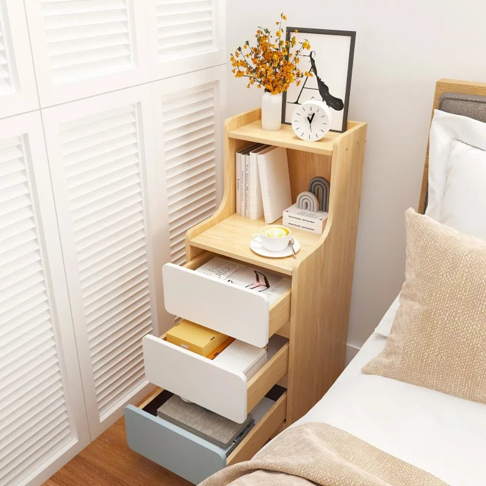 Bedside Table Bedroom Small-scale Simple Storage Rack High-Capacity Modern Simple Storage Cabinet Multi-Layer Storage Lockers