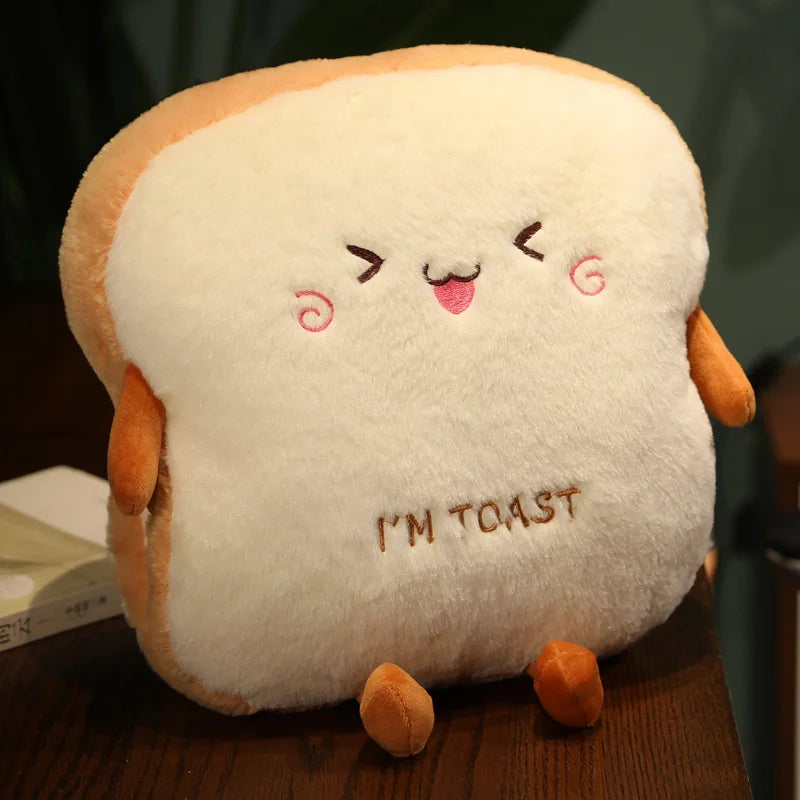 Plüsch Brot Kissen süße Simulation Food Toast Soft Doll Warme Hand Kissen Kissen Kissen Home Dekoration Kinder Spielzeug Geburtstagsgeschenk