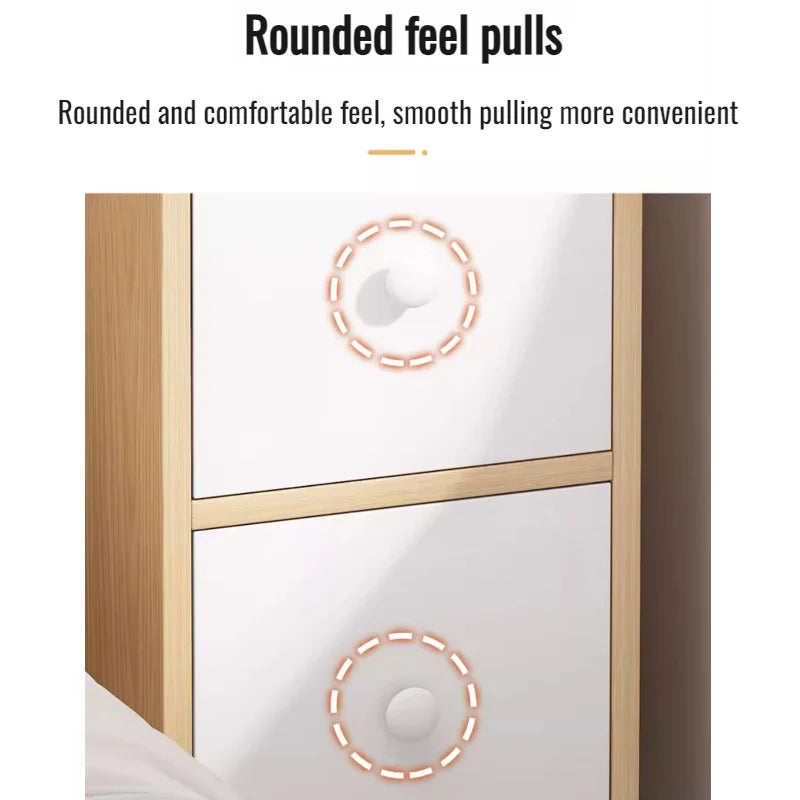 Bedside Table Modern Simple Bedside Table Drawer Storage Nightstand Sideboard Bedroom Furniture Multi-Layer Storage Cabinet