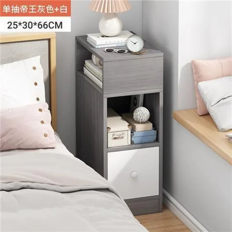 Bedside Table Modern Simple Bedside Table Drawer Storage Nightstand Sideboard Bedroom Furniture Multi-Layer Storage Cabinet