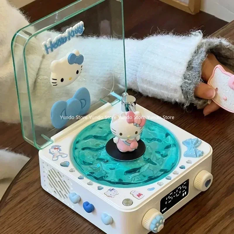 Hello Kitty DIY Retro White Noise Bluetooth Lautsprecher Kawaii Tragbare Retro Schlafhilfe Bluetooth Lautsprecher mit RGB Light Girl Geschenk