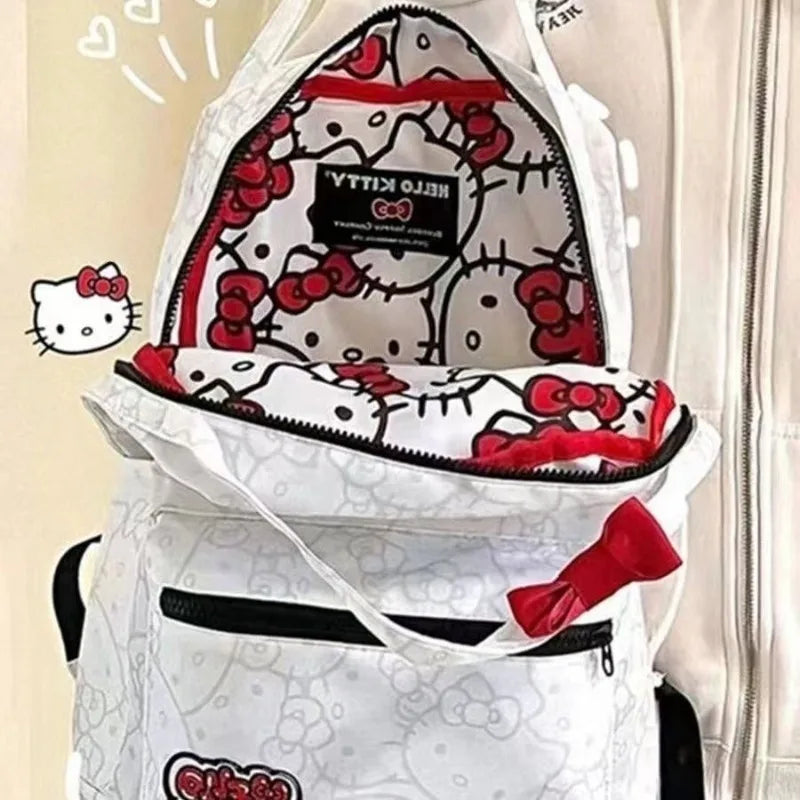 Hello Kitty Cartoon Rucksack Sanrio Neue Animation niedliche Schüler Schultasche Outdoor-Reise Lagerung große Kapazität Rucksack Geschenk