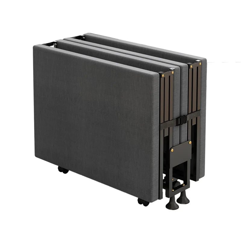 Four-folding bed office snap tool factory directly operated office snap bed with wheel marching bed