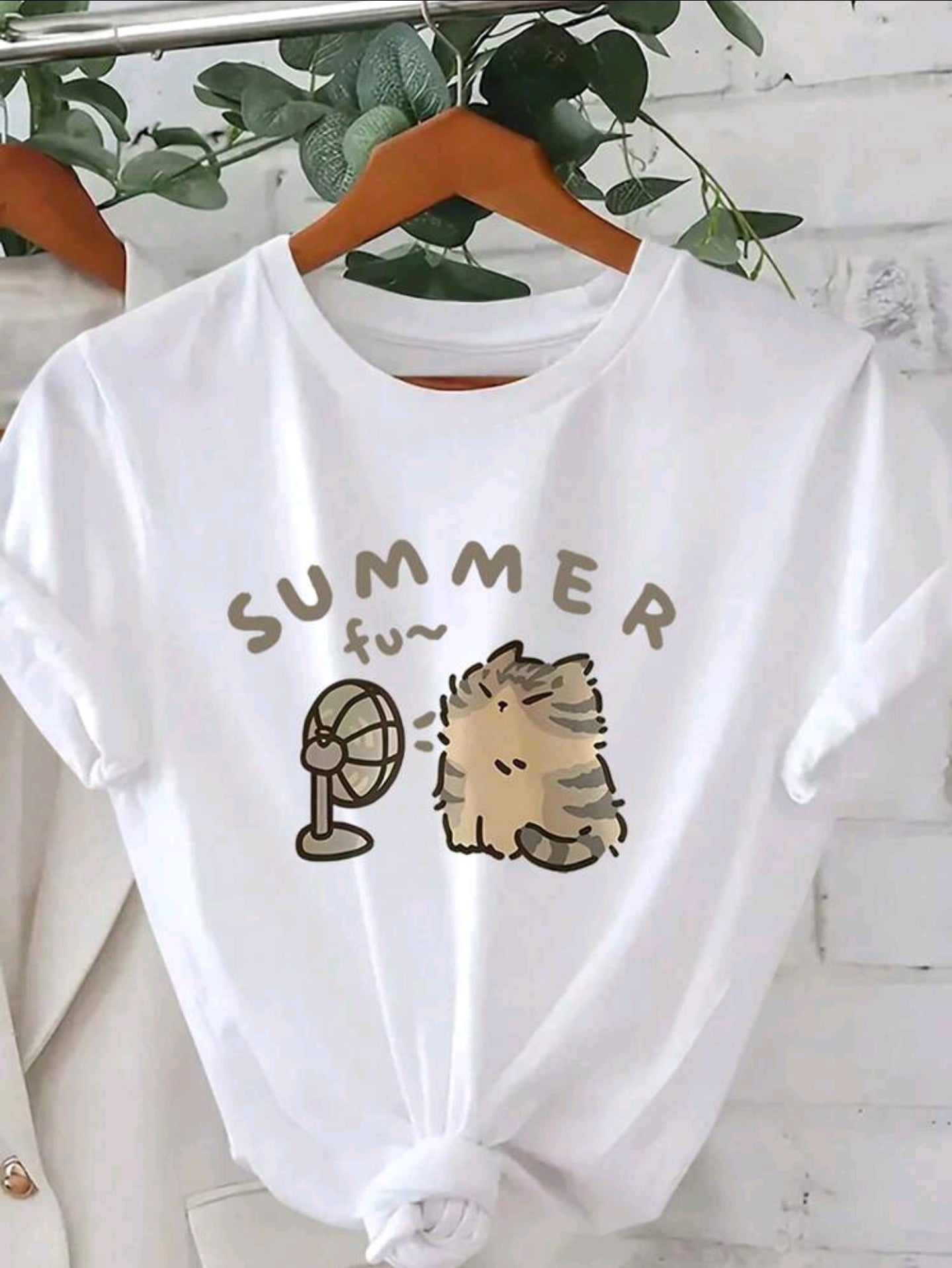 Versch. Farben Kawaii Damen Tshirt Katzenmotiv