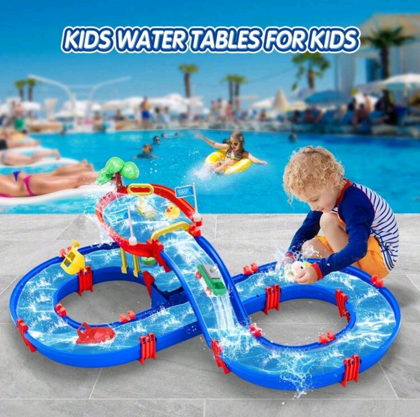 Kinder Wassertisch Wasserbahn Outdoorspielzeug