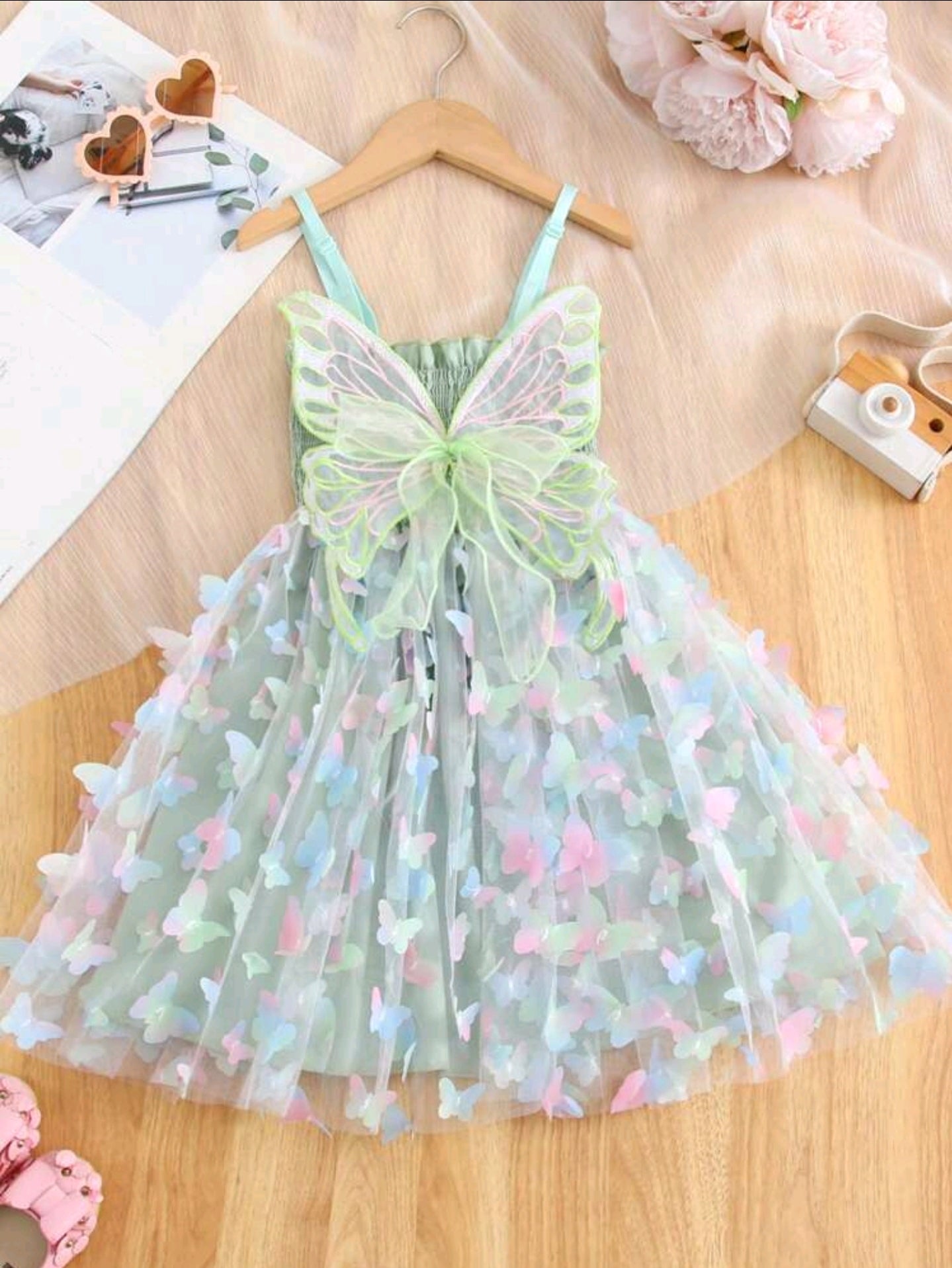 Versch. Farben Baby Kleinkinderkleid Schmetterlinge