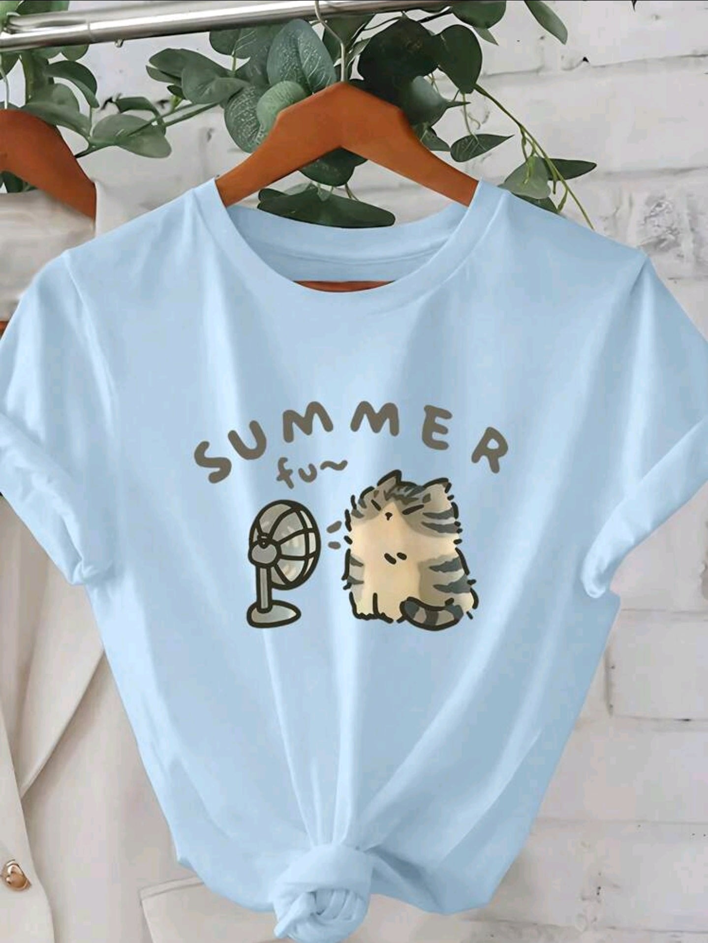 Versch. Farben Kawaii Damen Tshirt Katzenmotiv