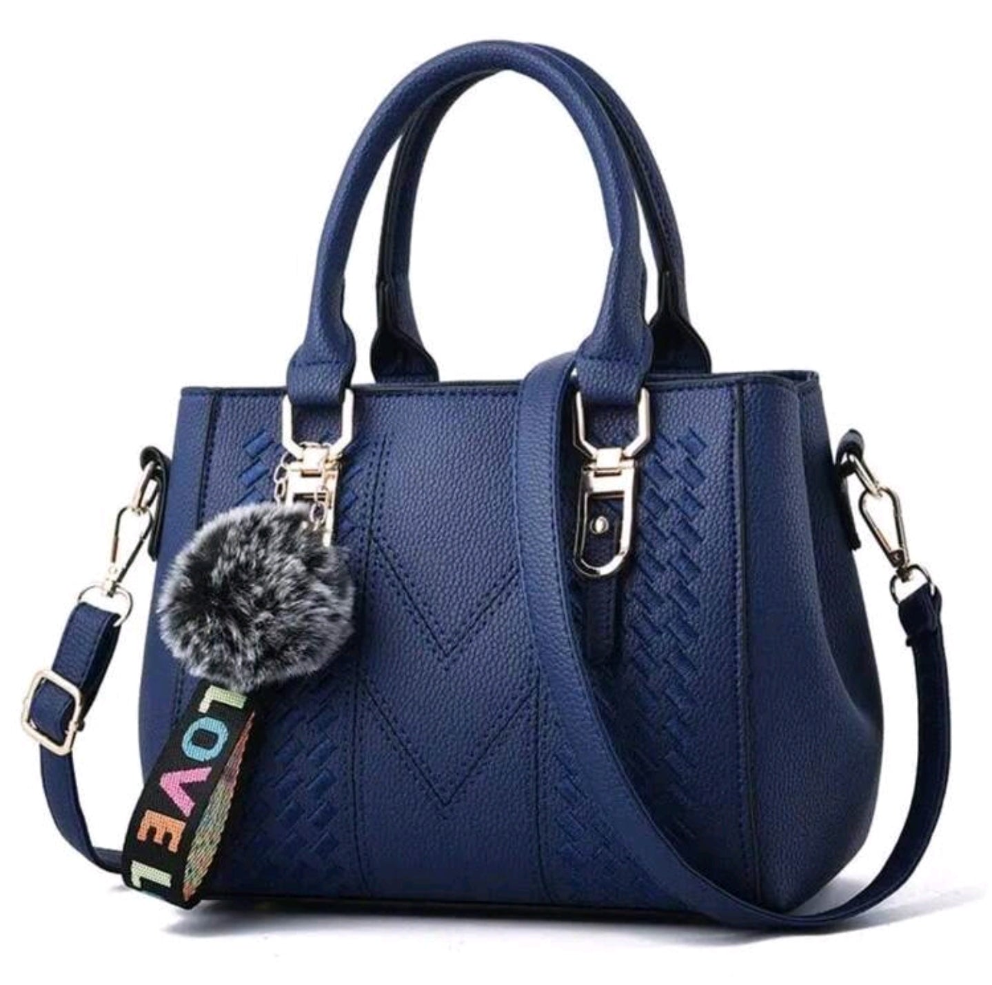 Bestickte Lederhandtasche versch. Farben Damen Umhängetasche