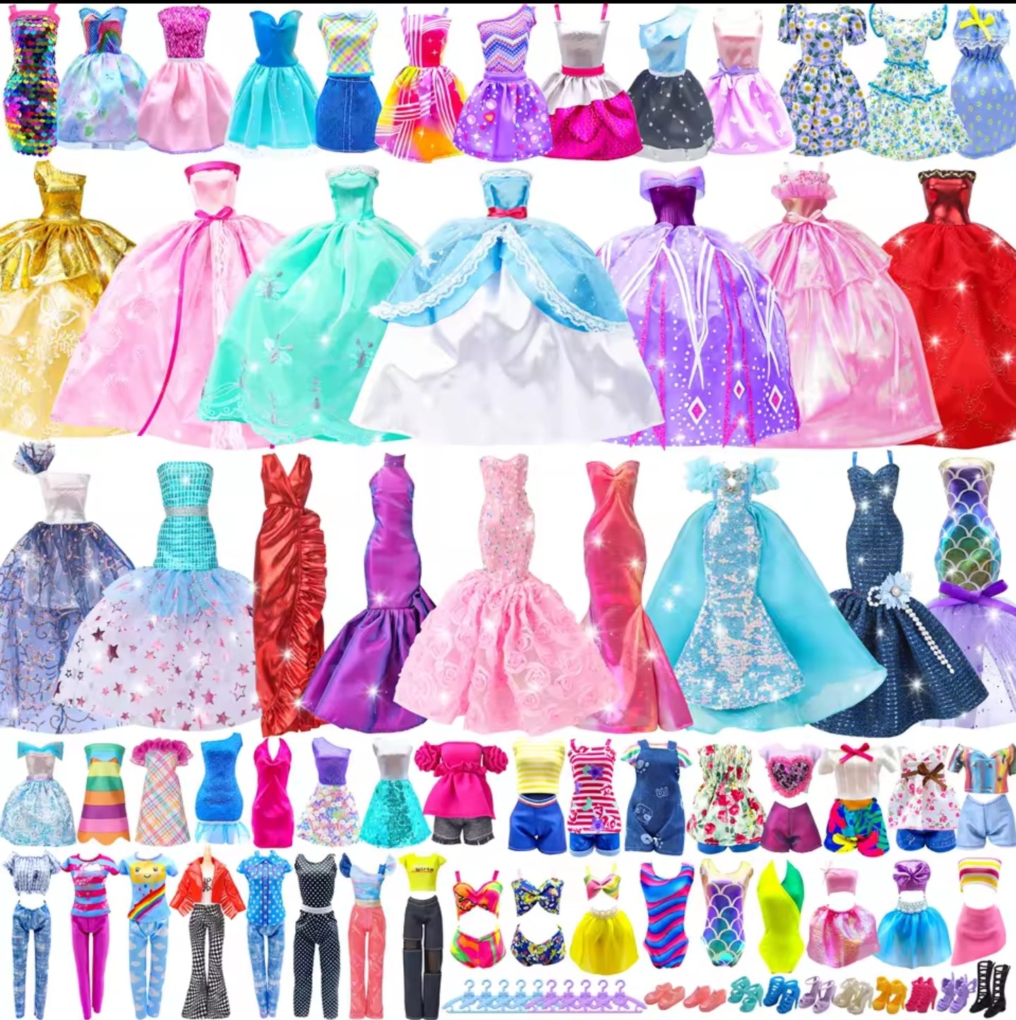 50 Teile Puppenkleidung für Barbie Monster High uvm!