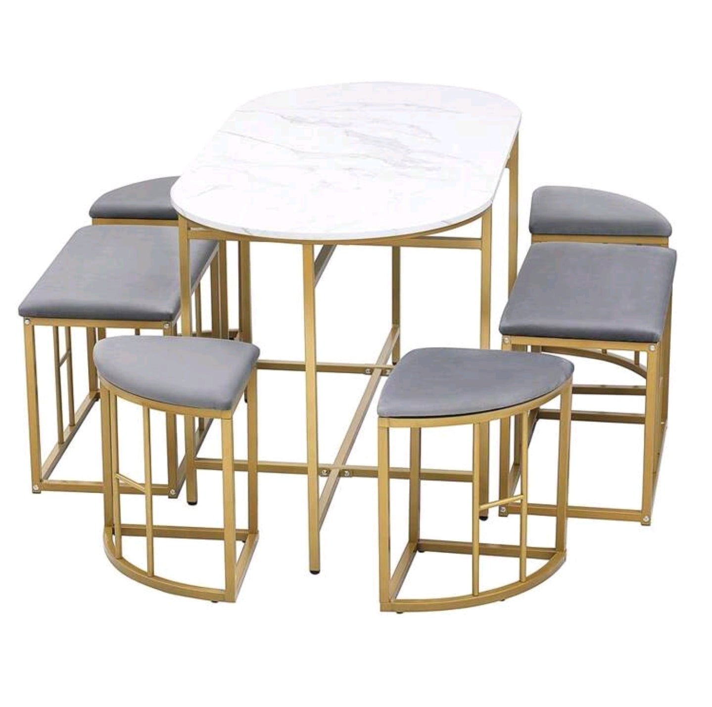 Essgruppe Esstisch mit Hockern 120Kilo Belastbarkeit 140x70x76cm