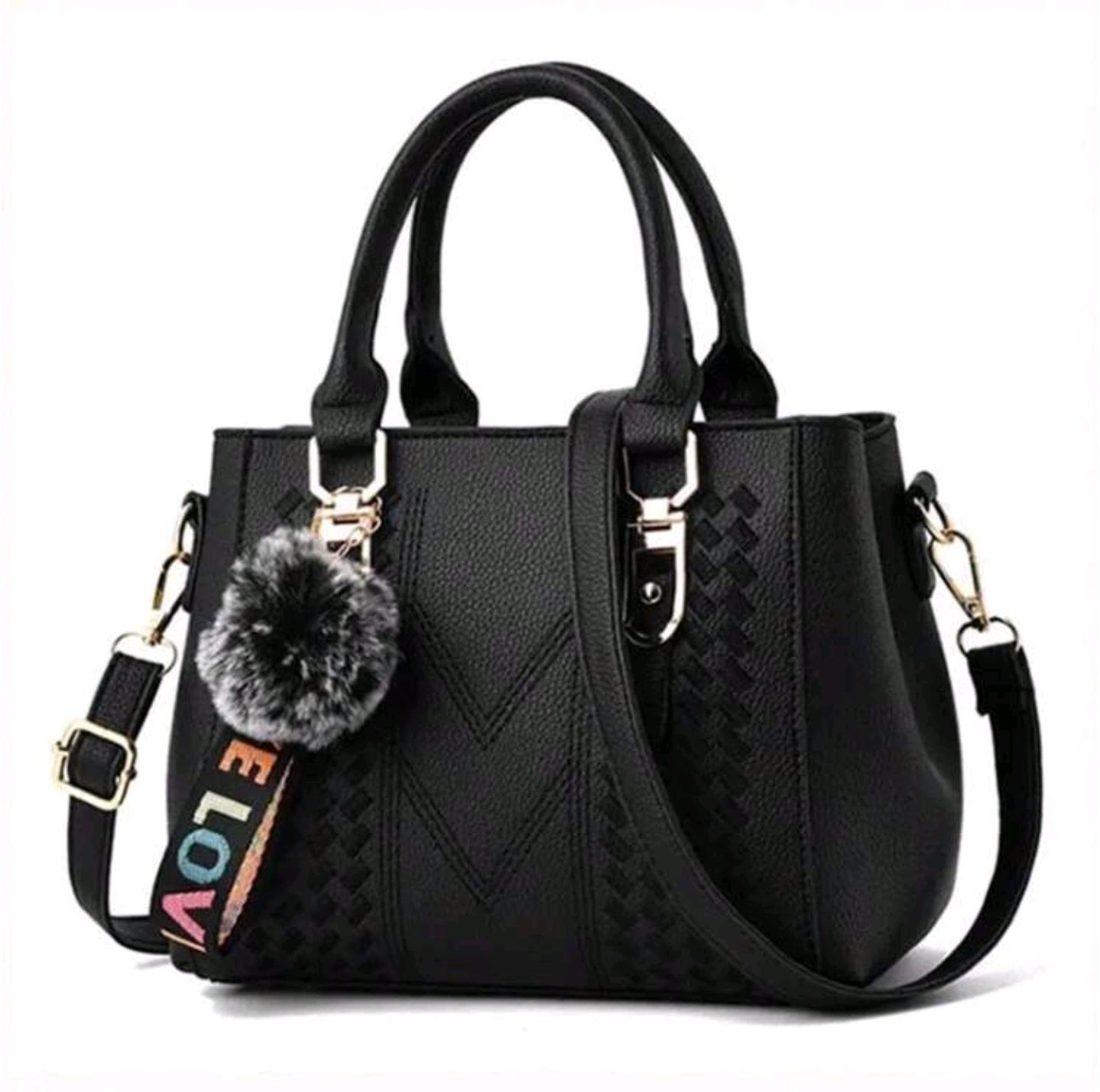 Bestickte Lederhandtasche versch. Farben Damen Umhängetasche