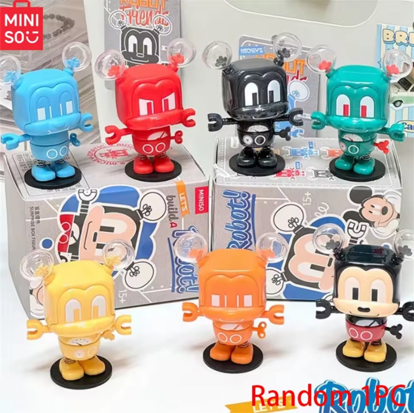 Miniso Disney Mickey Maus Serie Roboter Blindbox Sammelfigur