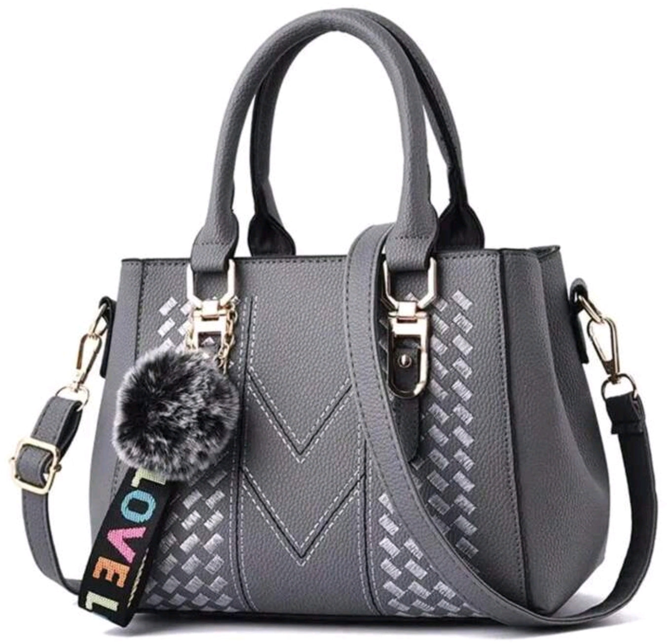 Bestickte Lederhandtasche versch. Farben Damen Umhängetasche