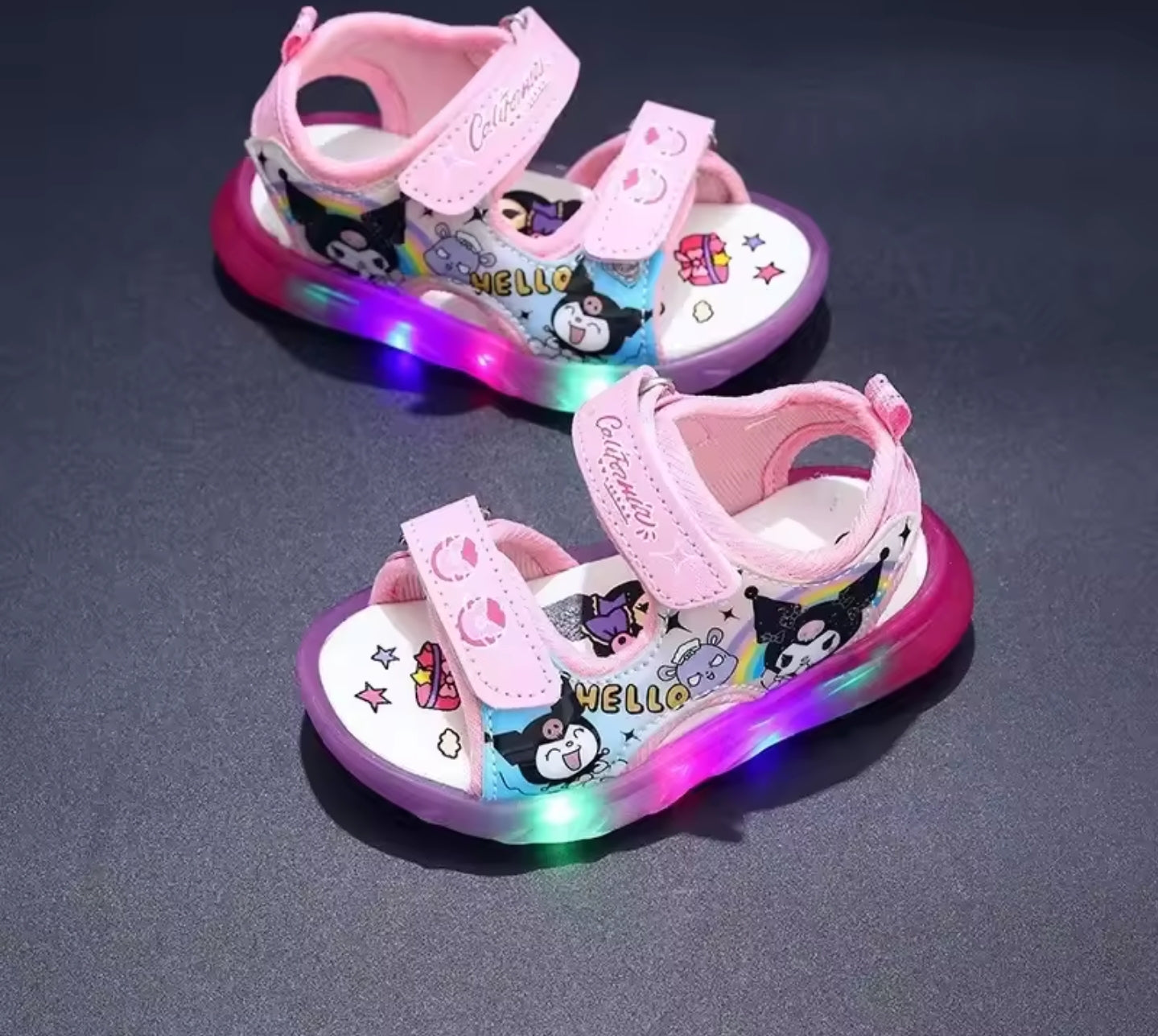 Kinderschuhe Mädchensandalen blinkend Leuchtend