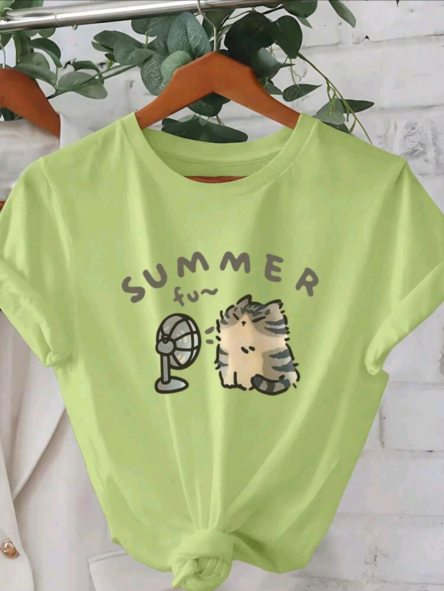 Versch. Farben Kawaii Damen Tshirt Katzenmotiv