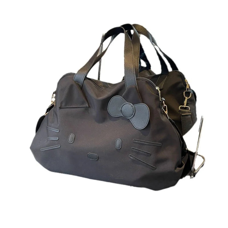 Hello Kitty Large Capacity Tote Bag Schwarze Schulter Crossbody Bag Trendy Leisure Reisetasche Sweet Makeup Bag Girlfriend Gift