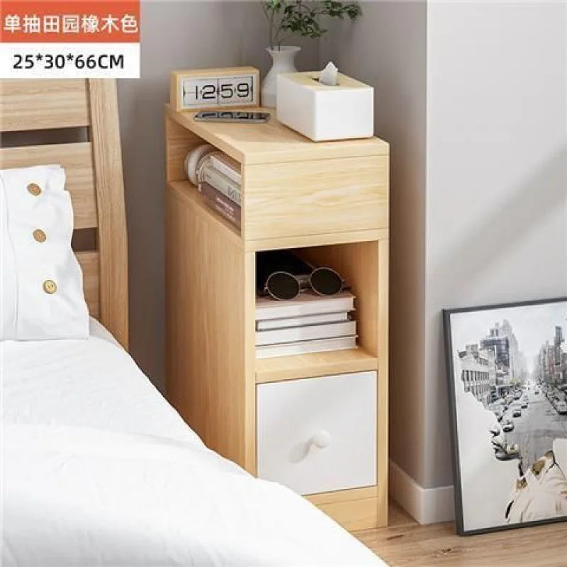 Bedside Table Modern Simple Bedside Table Drawer Storage Nightstand Sideboard Bedroom Furniture Multi-Layer Storage Cabinet