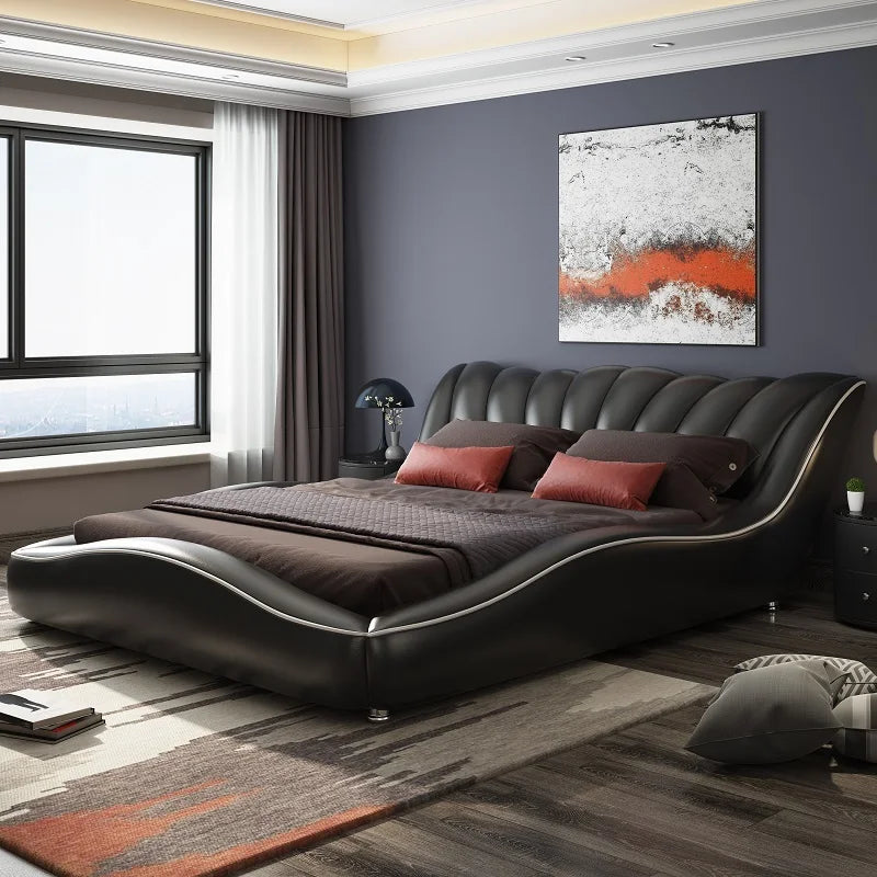 Kid Reading Bed Luxury Modern Cheap Aesthetics Double Bed Comfortable Reading Nordic Vintage Wooden Cama De Casal Home Furniture