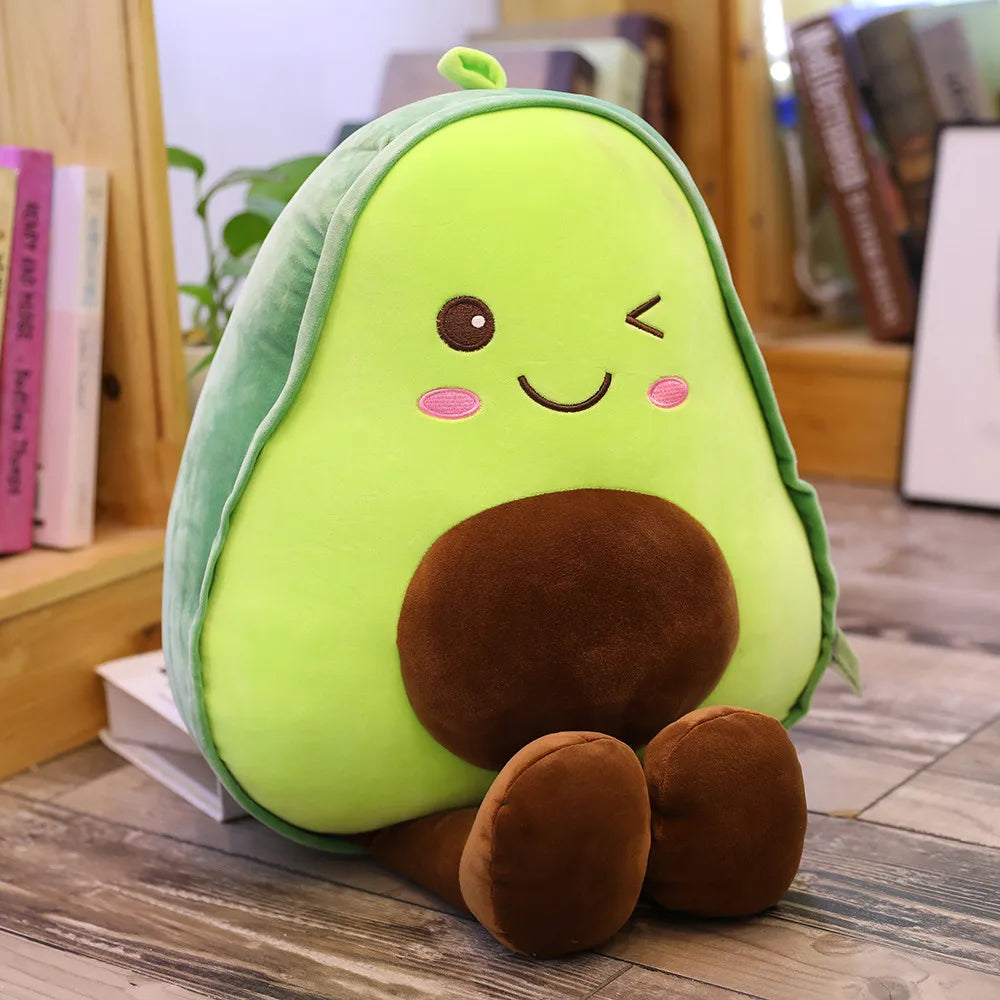 Neue süße Avocado Plüsch Spielzeug Puppe Kinder Schlafkissen große Puppe Urlaub Geschenk Kawaii Kreative Frucht Rag Puppe Kissen