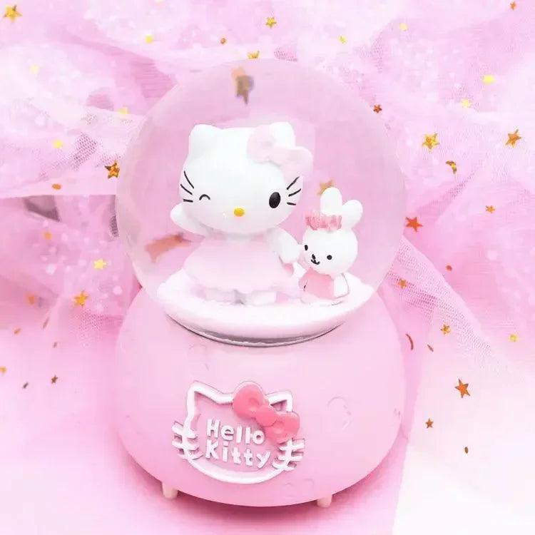 Hello Kitty Cartoon niedlich kawaii Kinder-Musik-Box-Laterne Kristallkugel Ornament Freundin Geburtstagsgeschenk