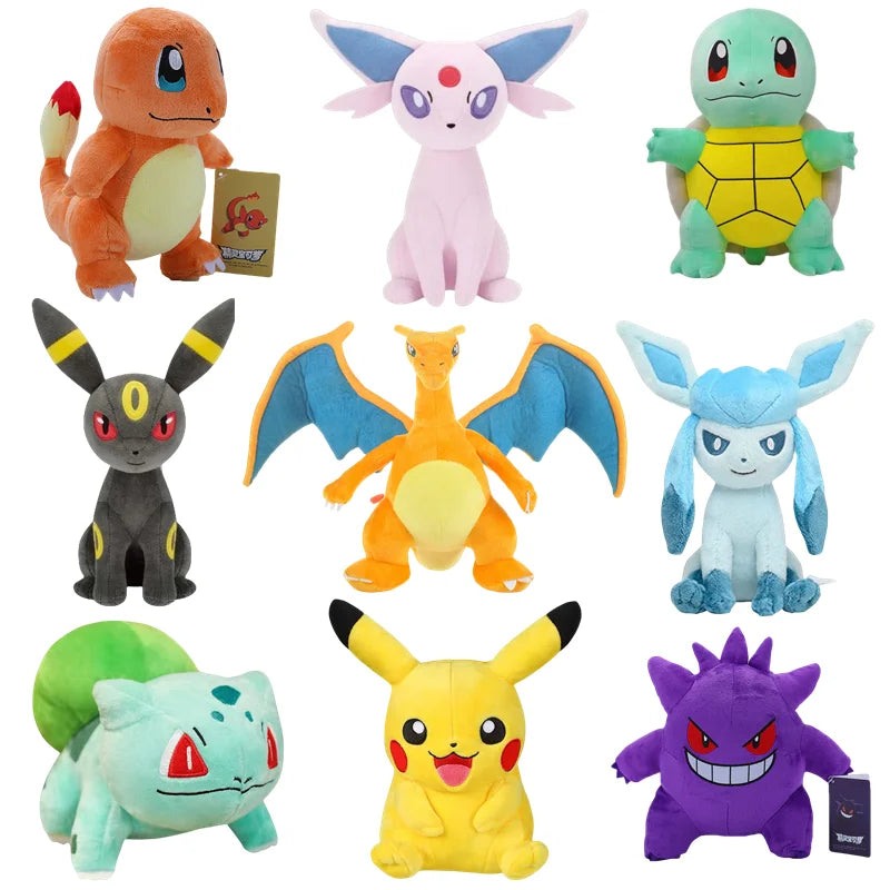 Pokemon Plüsch Stuff Spielzeug Pikachu Charizard Puppe Gengar Squirtle Plüsch Puppe Espeon Glaceon Umbreon Soft Cartoon Spielzeug Kinder Geschenk