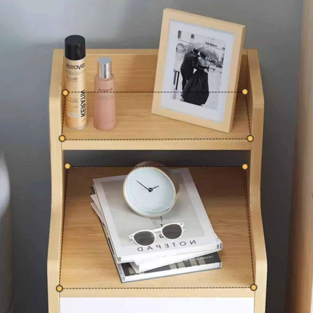 Bedside Table Bedroom Small-scale Simple Storage Rack High-Capacity Modern Simple Storage Cabinet Multi-Layer Storage Lockers