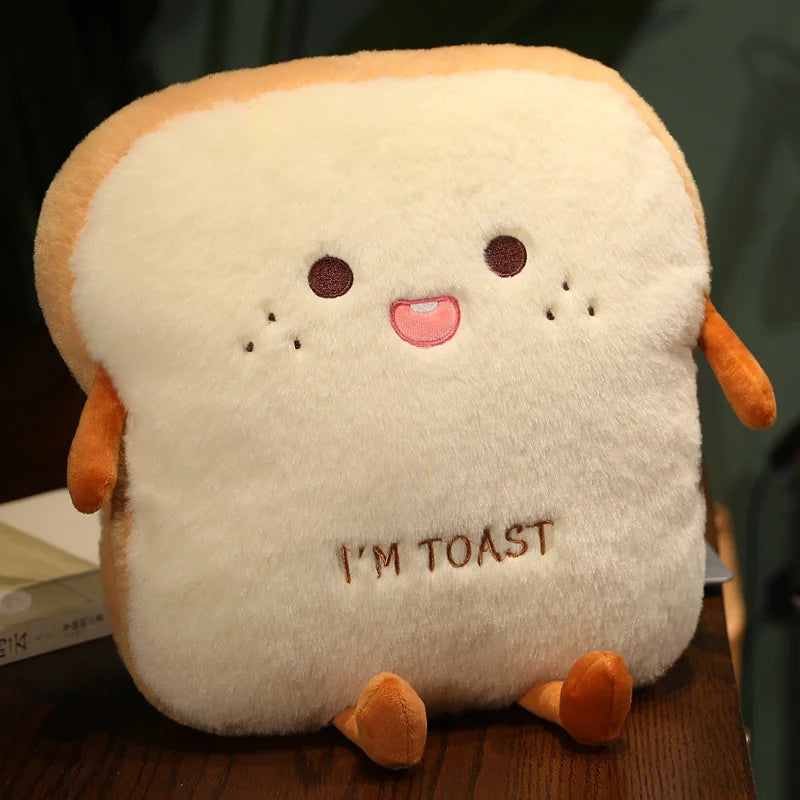 Plüsch Brot Kissen süße Simulation Food Toast Soft Doll Warme Hand Kissen Kissen Kissen Home Dekoration Kinder Spielzeug Geburtstagsgeschenk