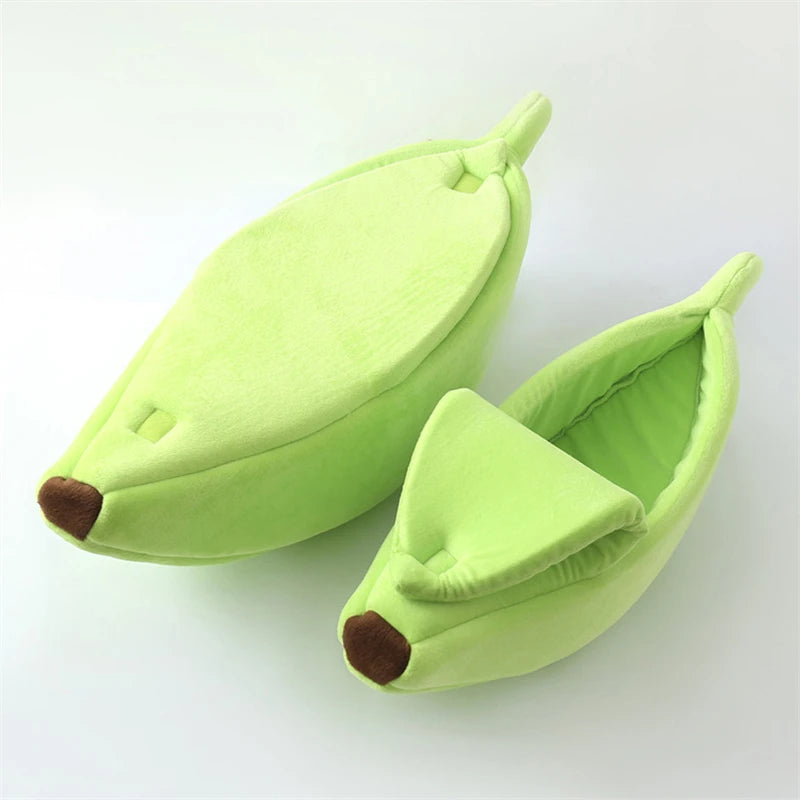 Banana Cat Bed House Funny Cute Cozy Cat Mats Beds Warm Durable Portable Pet Basket Cushion Dogs Pillow Cat Accessories Multicolor