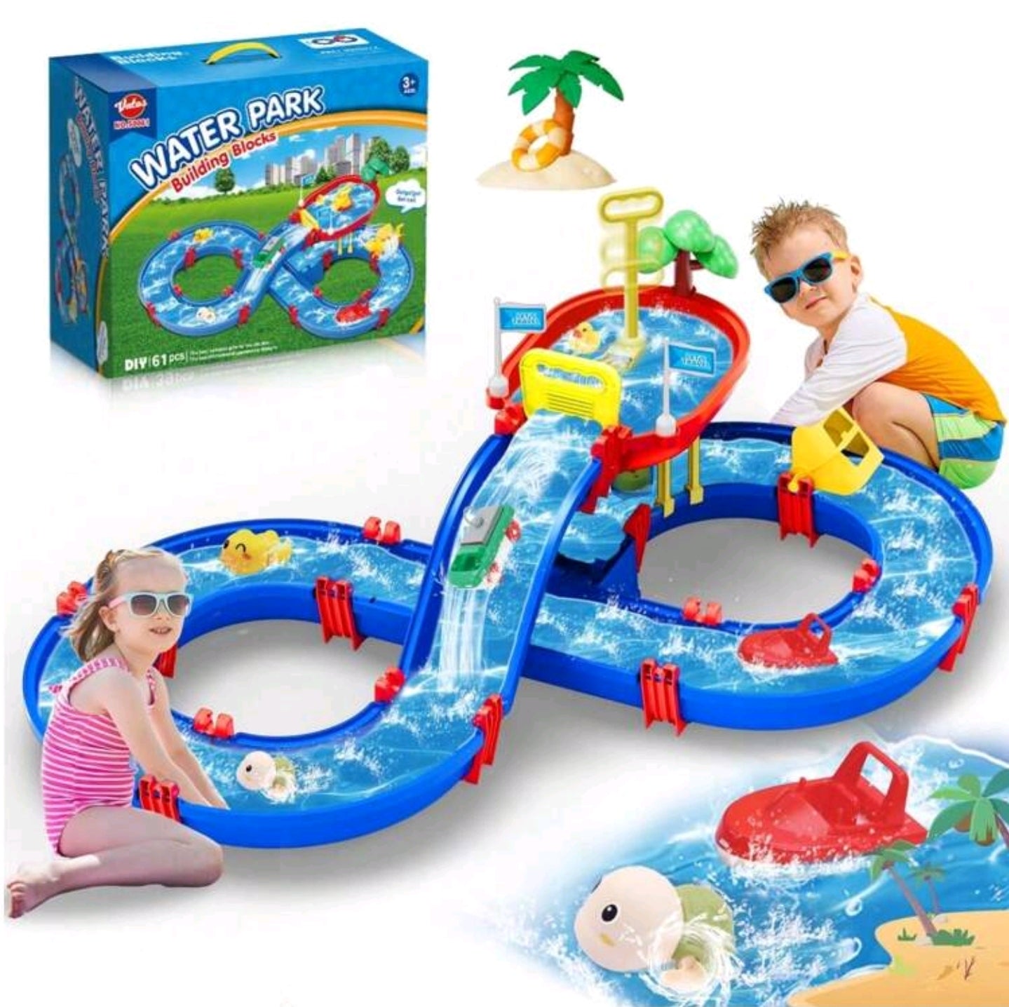 Kinder Wassertisch Wasserbahn Outdoorspielzeug