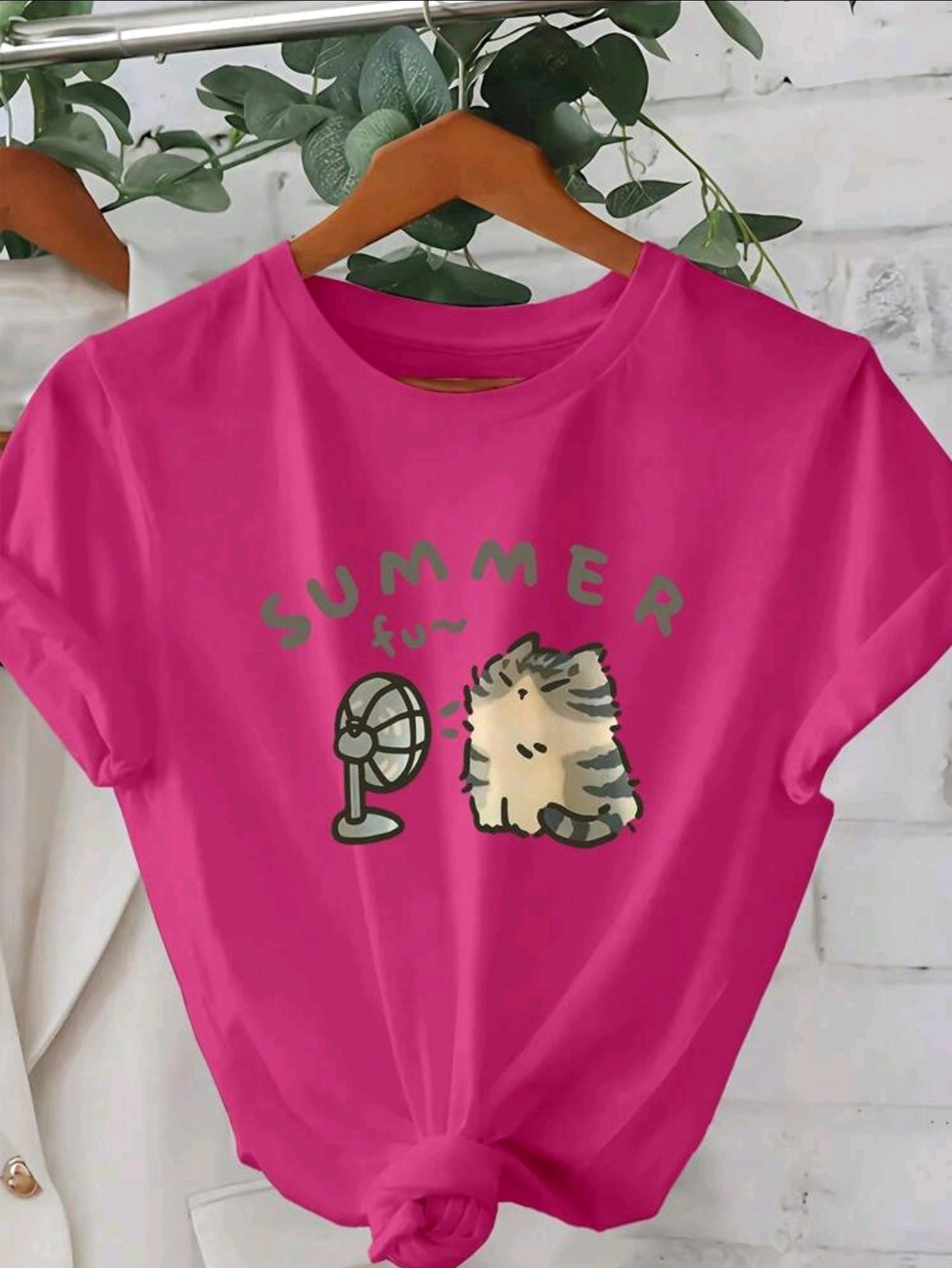 Versch. Farben Kawaii Damen Tshirt Katzenmotiv
