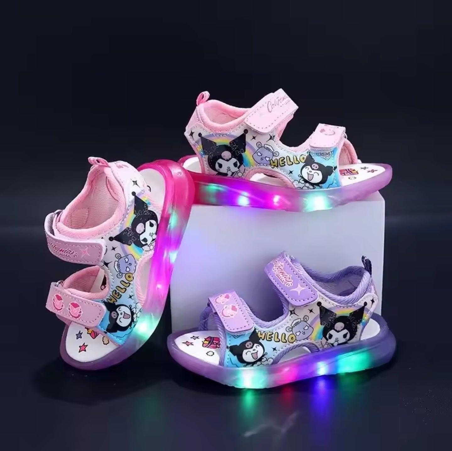 Kinderschuhe Mädchensandalen blinkend Leuchtend