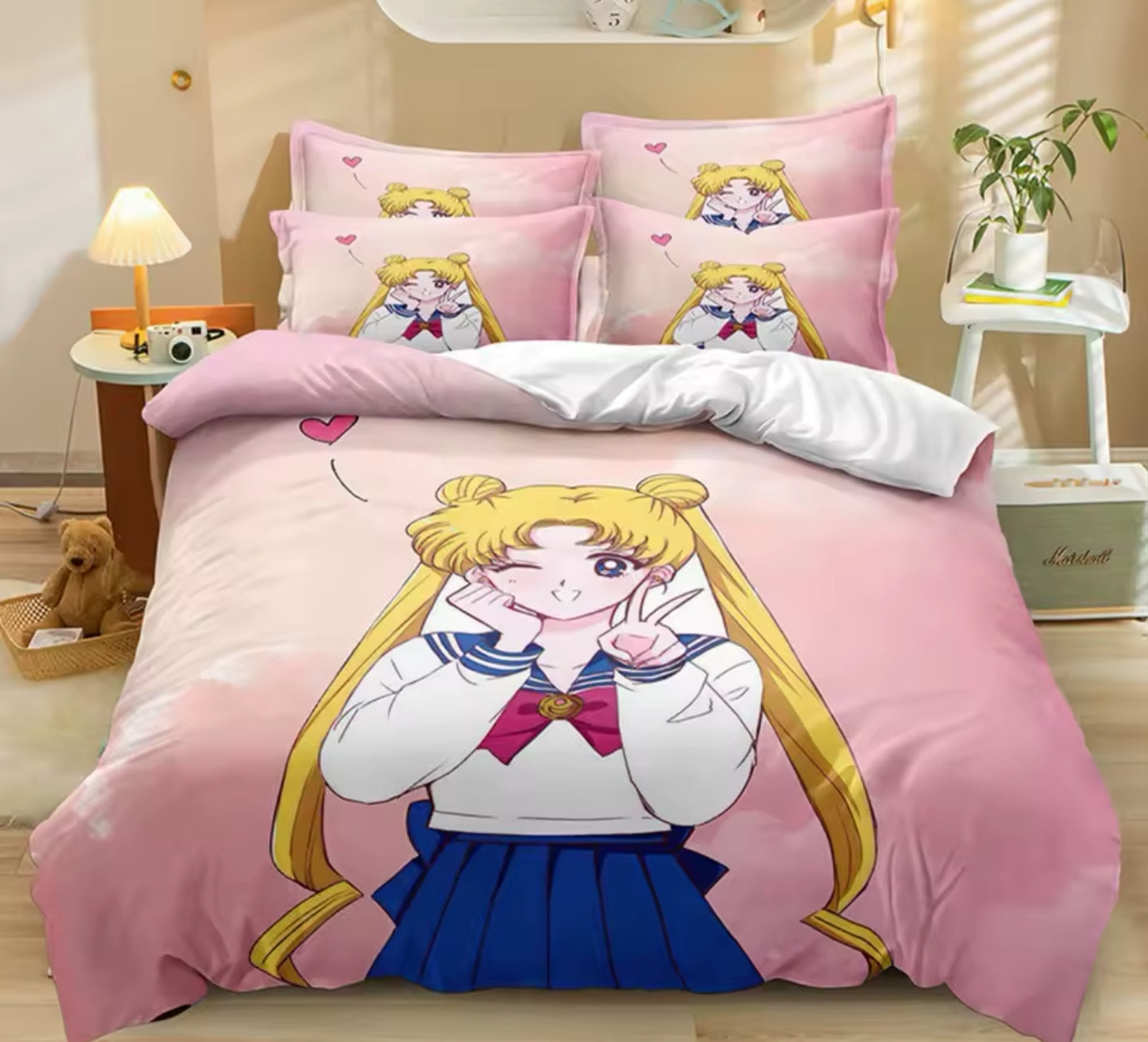 2-piece bedding set 135x200cm Sailor Moon Anime Kawaii style
