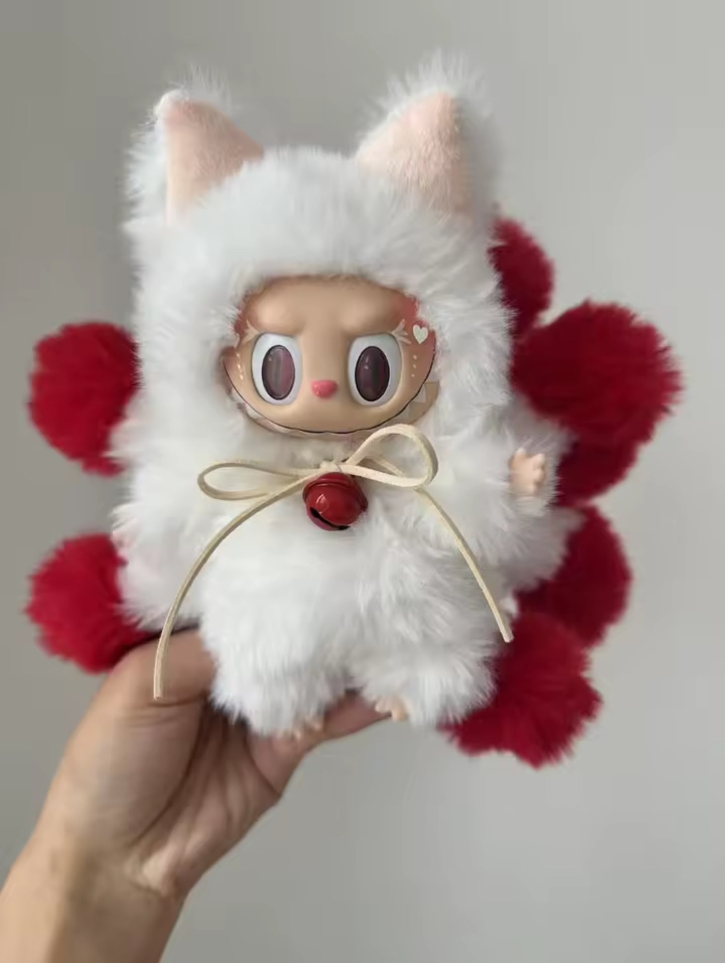 Custom Handmade Labubu Figur 17cm Roter Fuchs